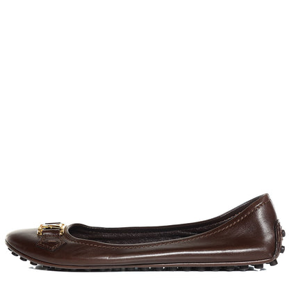 Louis Vuitton Calfskin Oxford Ballerina Flats 38 8 Moka 1 of 7