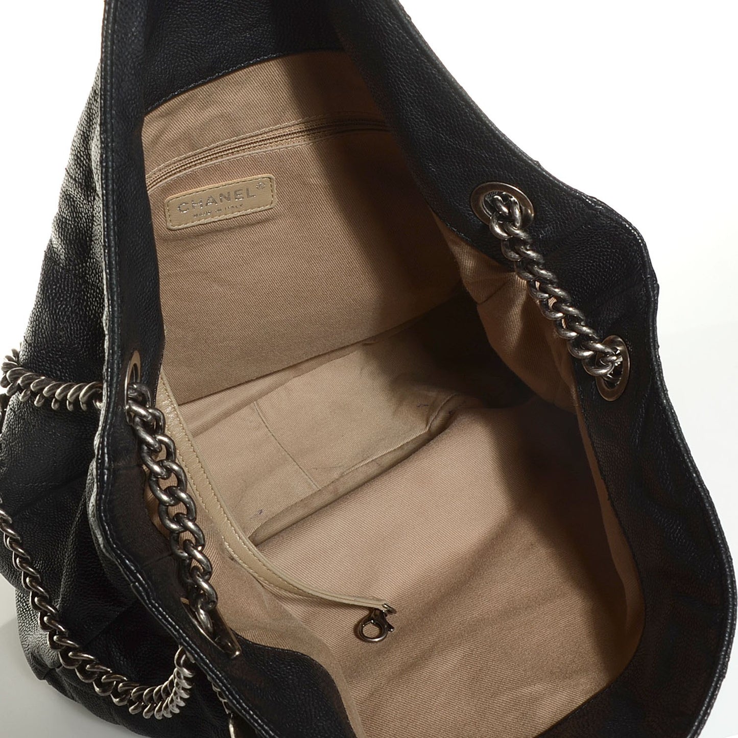 Caviar Quilted Simply CC Hobo Black