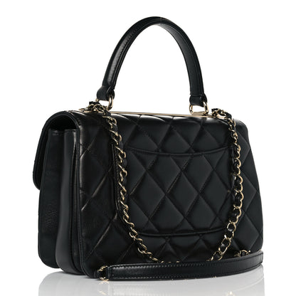 Chanel Lambskin Quilted Small Trendy CC Dual Handle Flap Bag Black 3 of 10