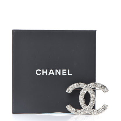 Chanel Crystal CC Brooch Silver 5 of 5
