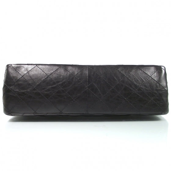 Chanel Matte Leather 2.55 REISSUE JUMBO 227 Flap Black 4 of 9
