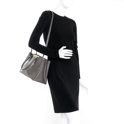 Prada Saffiano Lux Small Tote Grafite 2 of 9