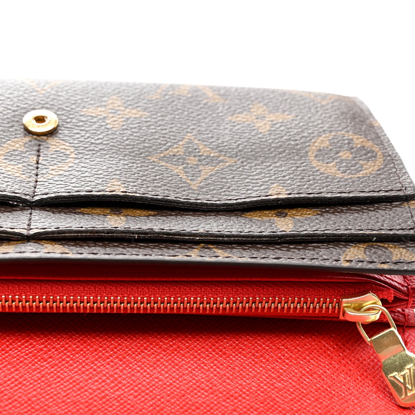 Monogram Sarah Wallet NM Coquelicot