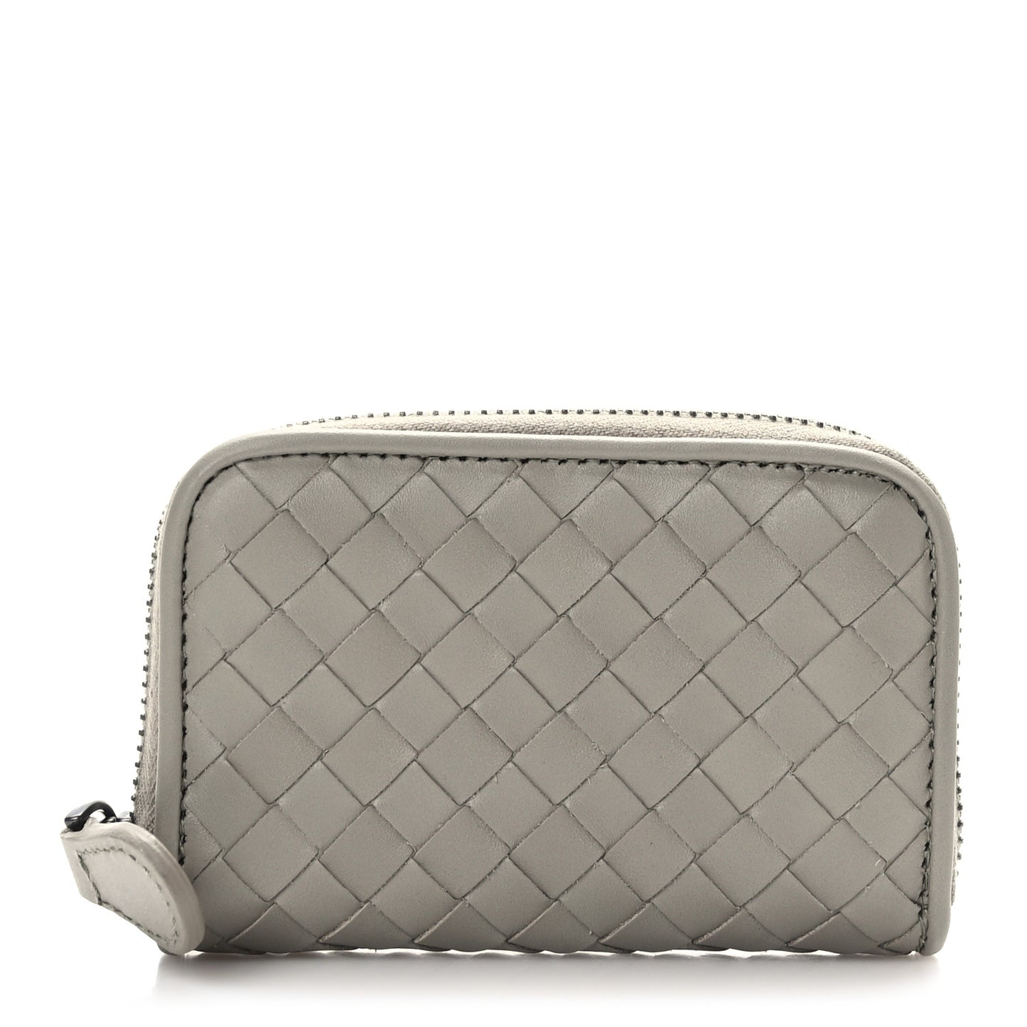 Nappa Intrecciato Zip Wallet Fume