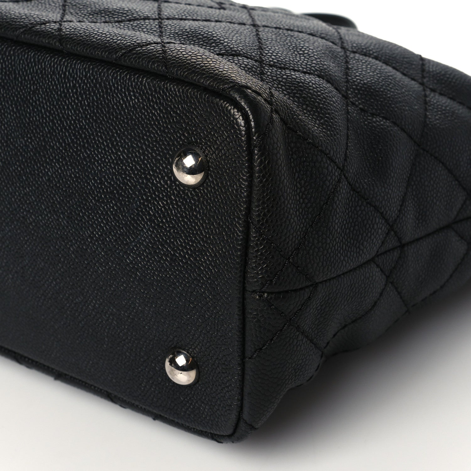 Chanel Grained Calfskin Quilted Small Daily Shopping Tote Black 10 of 10
