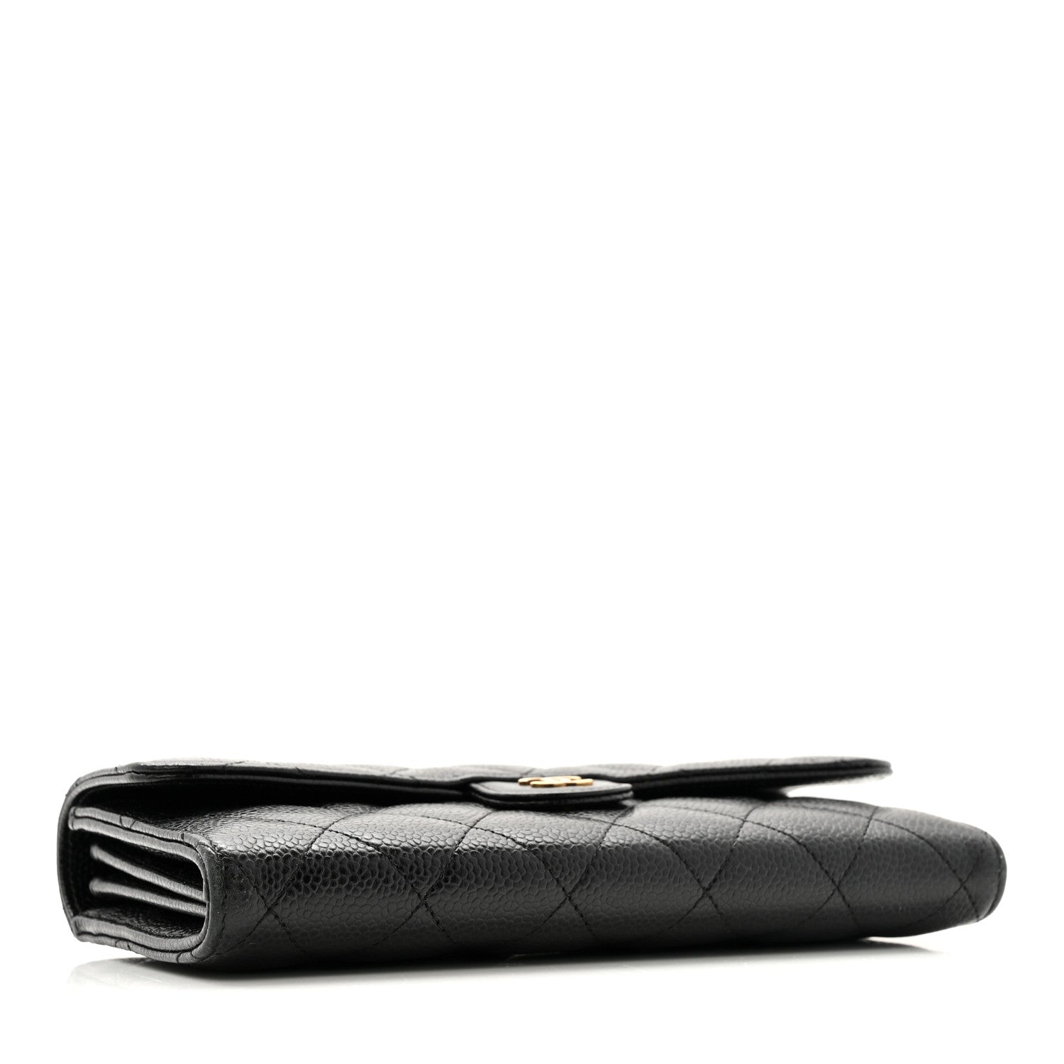 Chanel Caviar Quilted Large Gusset Flap Wallet Black 8 of 26