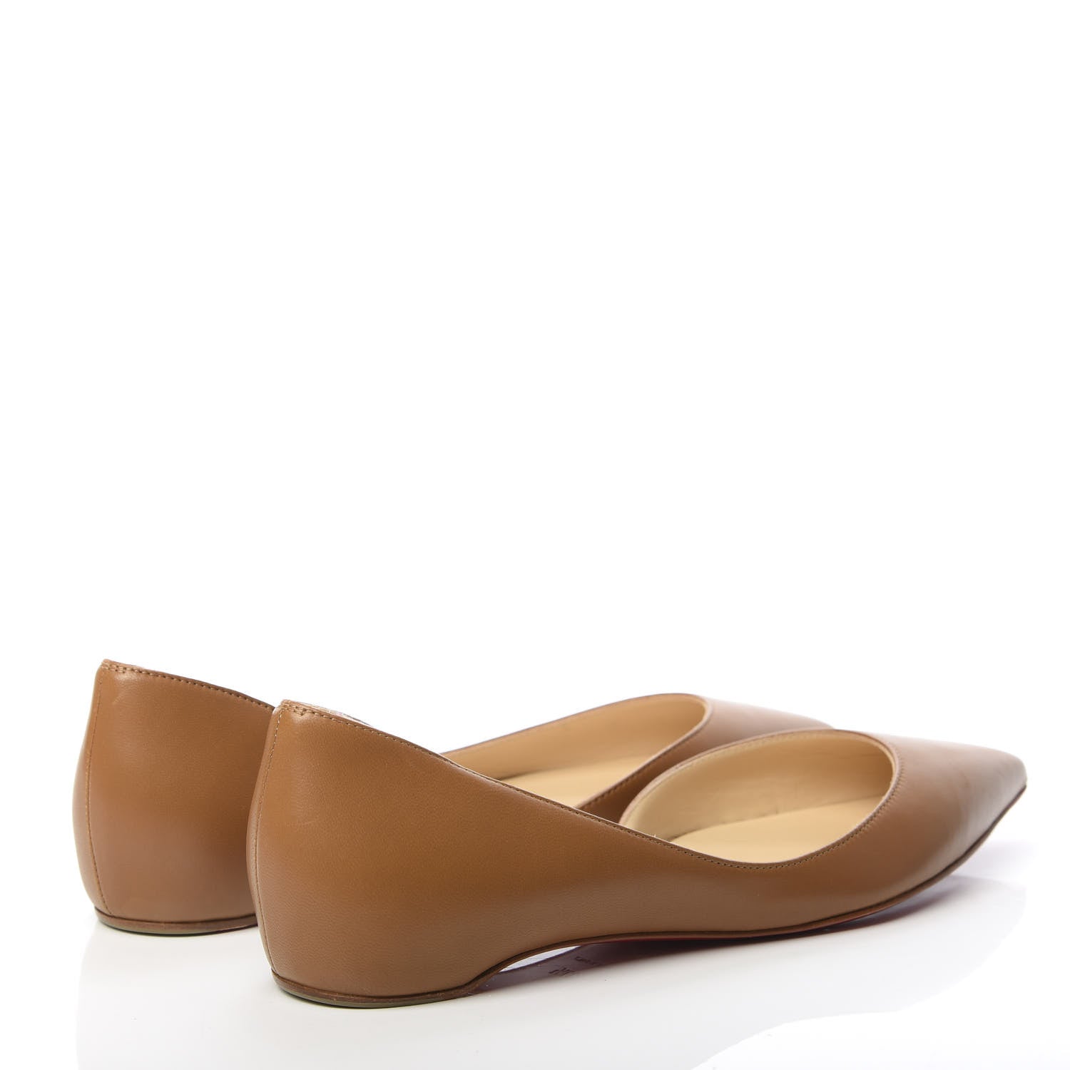 Christian Louboutin Nappa Iriza Flats 37.5 Caramel 4 of 8