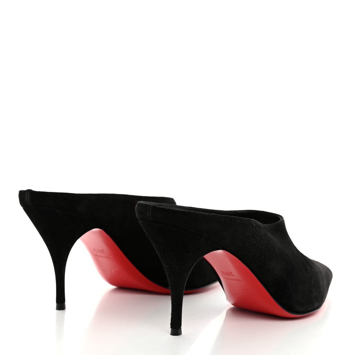 Veau Velours Quart 80 Mules 38.5 Black
