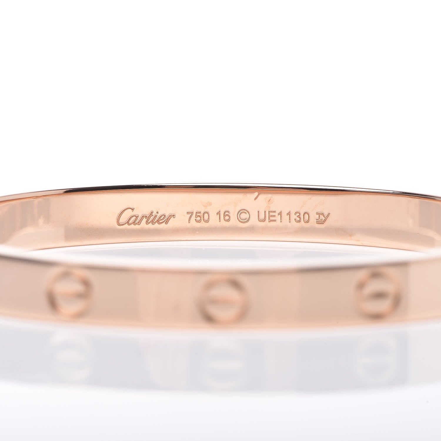 Cartier 18K Pink Gold LOVE Bracelet 16 5 of 8
