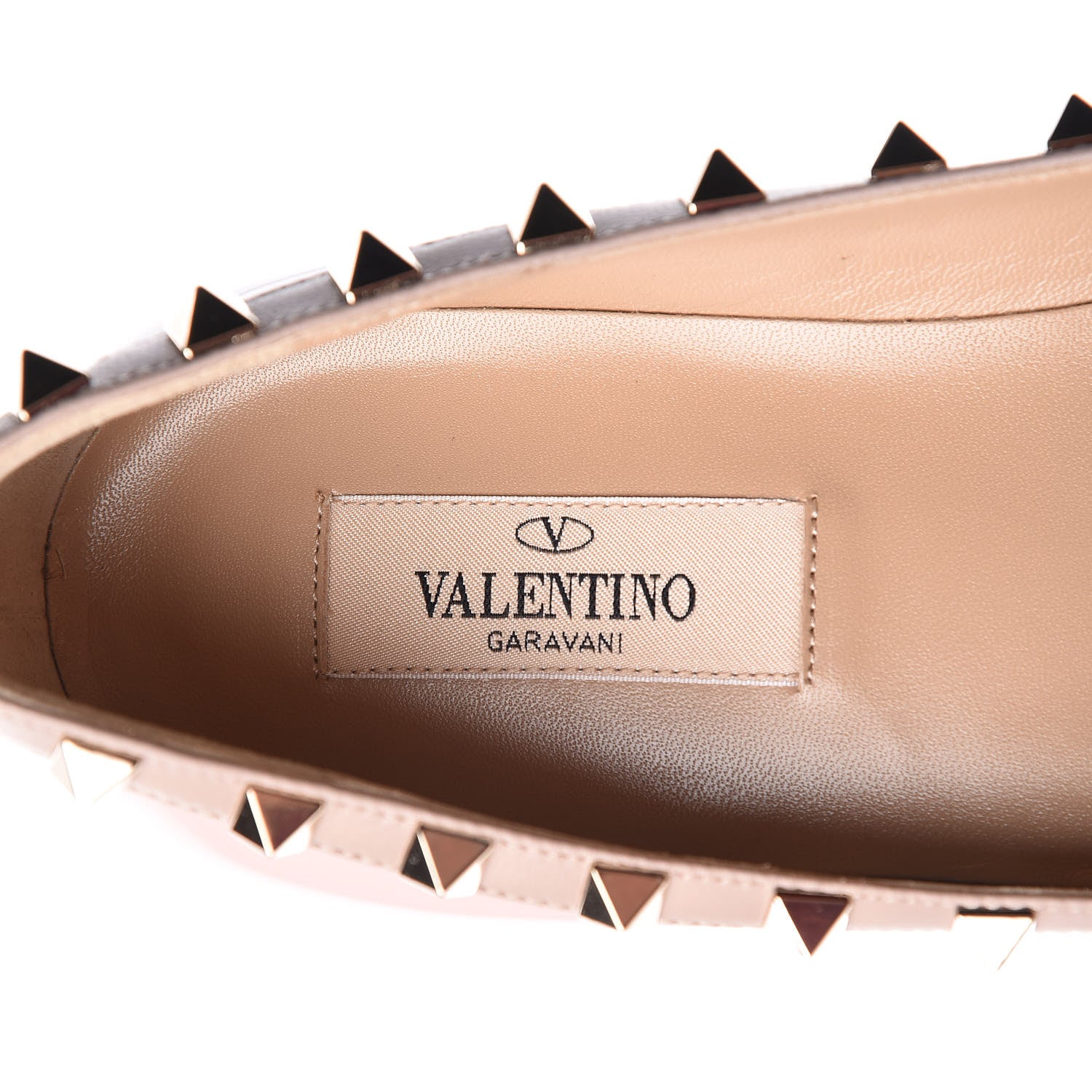 Valentino Garavani Patent Rockstud Ballerina Flats 37 Water Rose Poudre 7 of 11