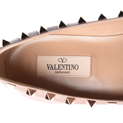 Valentino Garavani Patent Rockstud Ballerina Flats 37 Water Rose Poudre 7 of 11