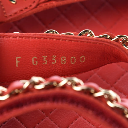 Chanel Calfskin Chain Flat Sandals 36.5 Red 7 of 9