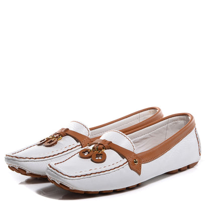 Louis Vuitton Leather Oxford Loafers 38.5 Cognac White 3 of 7