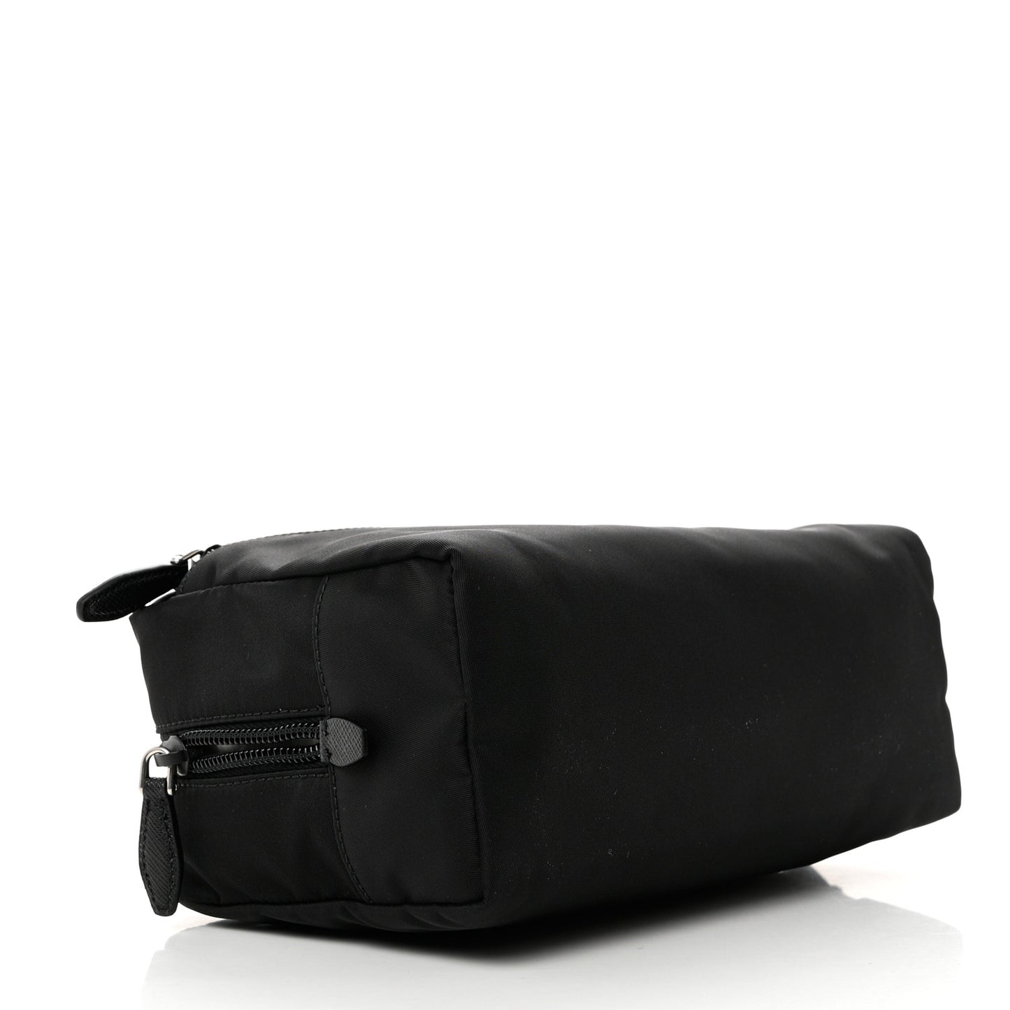 Re-Nylon Saffiano Pouch Wristlet Black