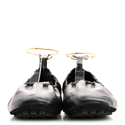 Fendi Vitello Filo Ballerina Flats 39 Black 3 of 12