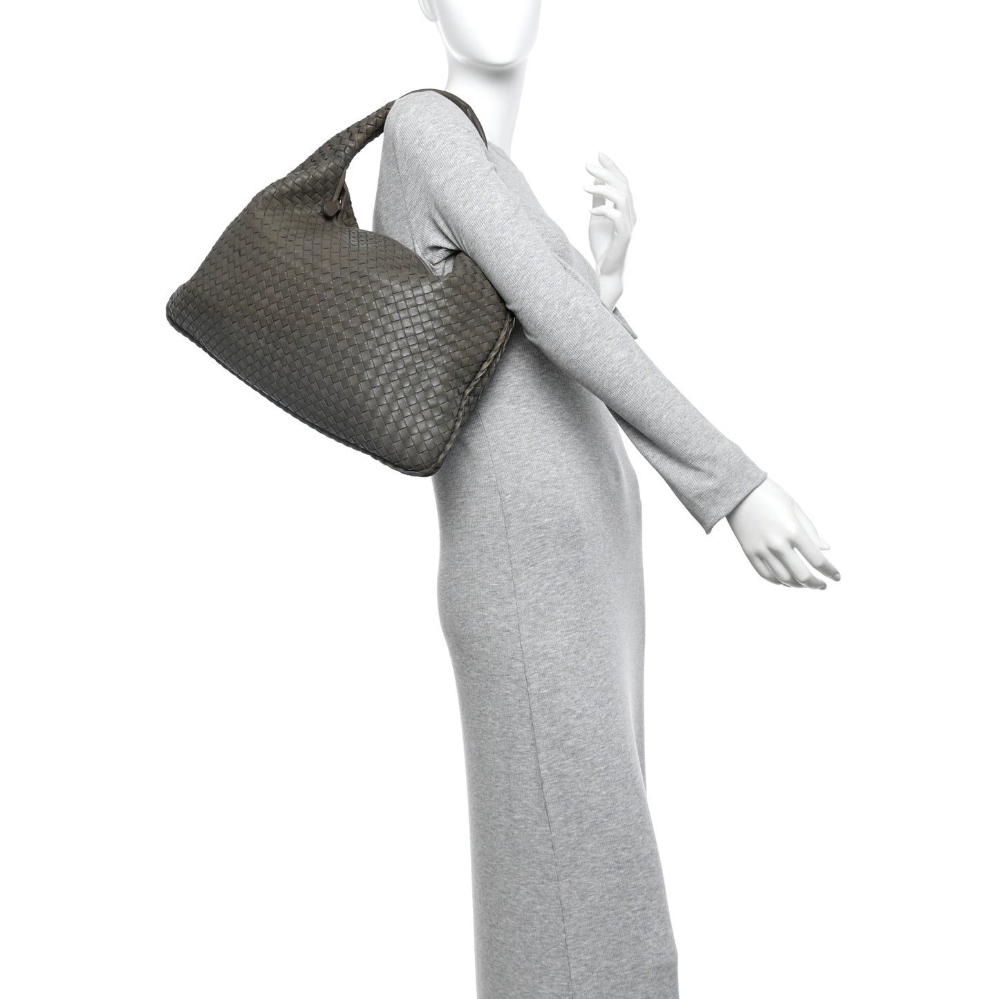Nappa Intrecciato Large Veneta Hobo Shadow