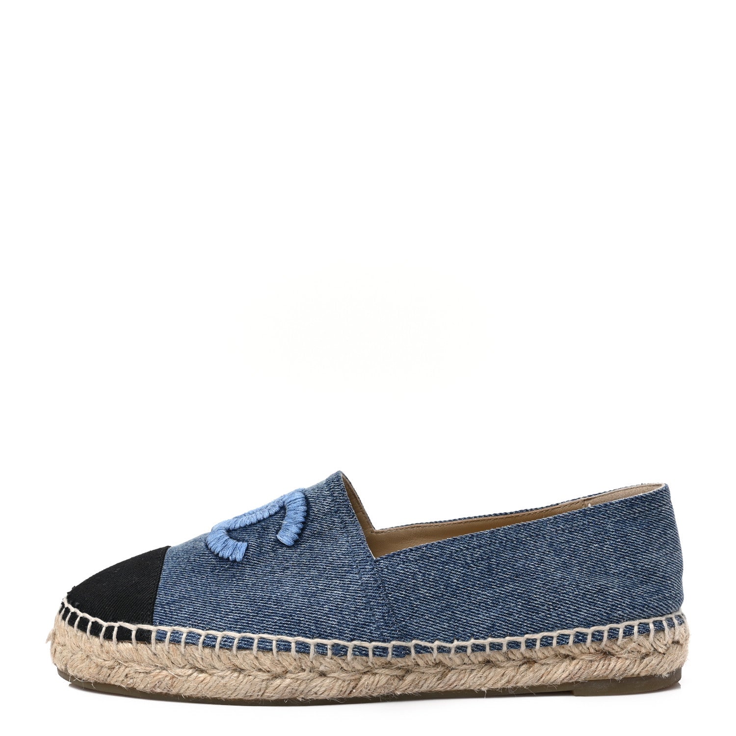 Chanel Denim CC Espadrilles 39 Blue Black 1 of 8