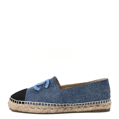 Chanel Denim CC Espadrilles 39 Blue Black 1 of 8