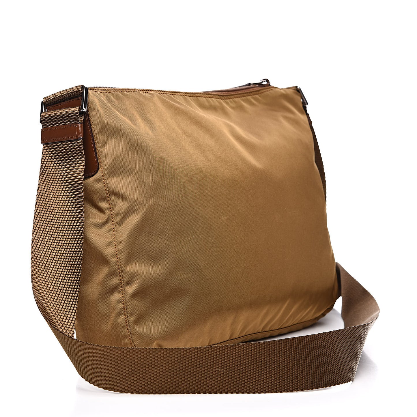 Nylon Vela Sport Flat Messenger Bag Tabacco
