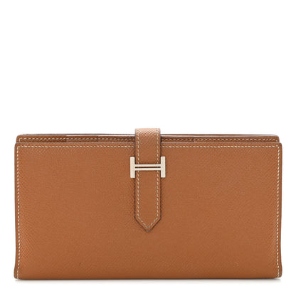Hermes Epsom Bearn Gusset Wallet Gold 1 of 8