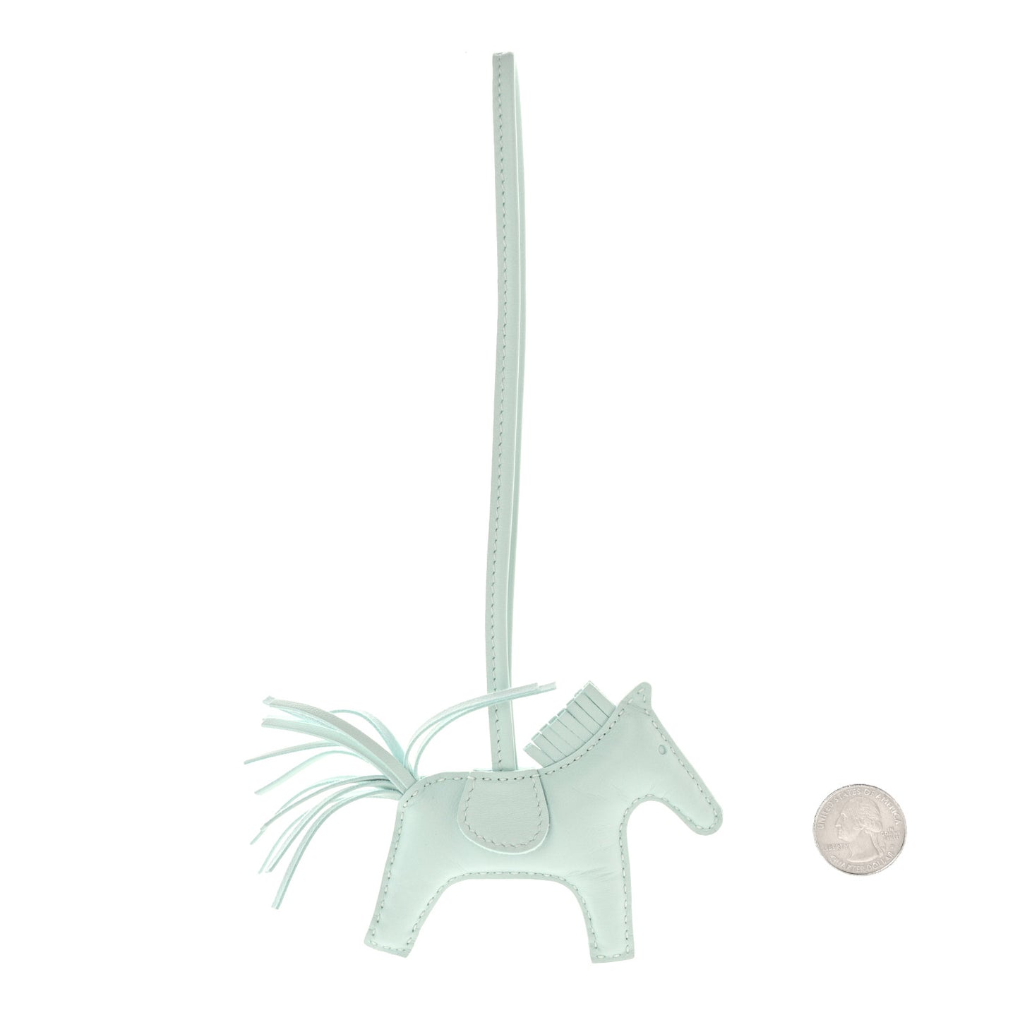 Milo Lambskin Grigri Rodeo Horse Bag Charm PM Vert Peppermint