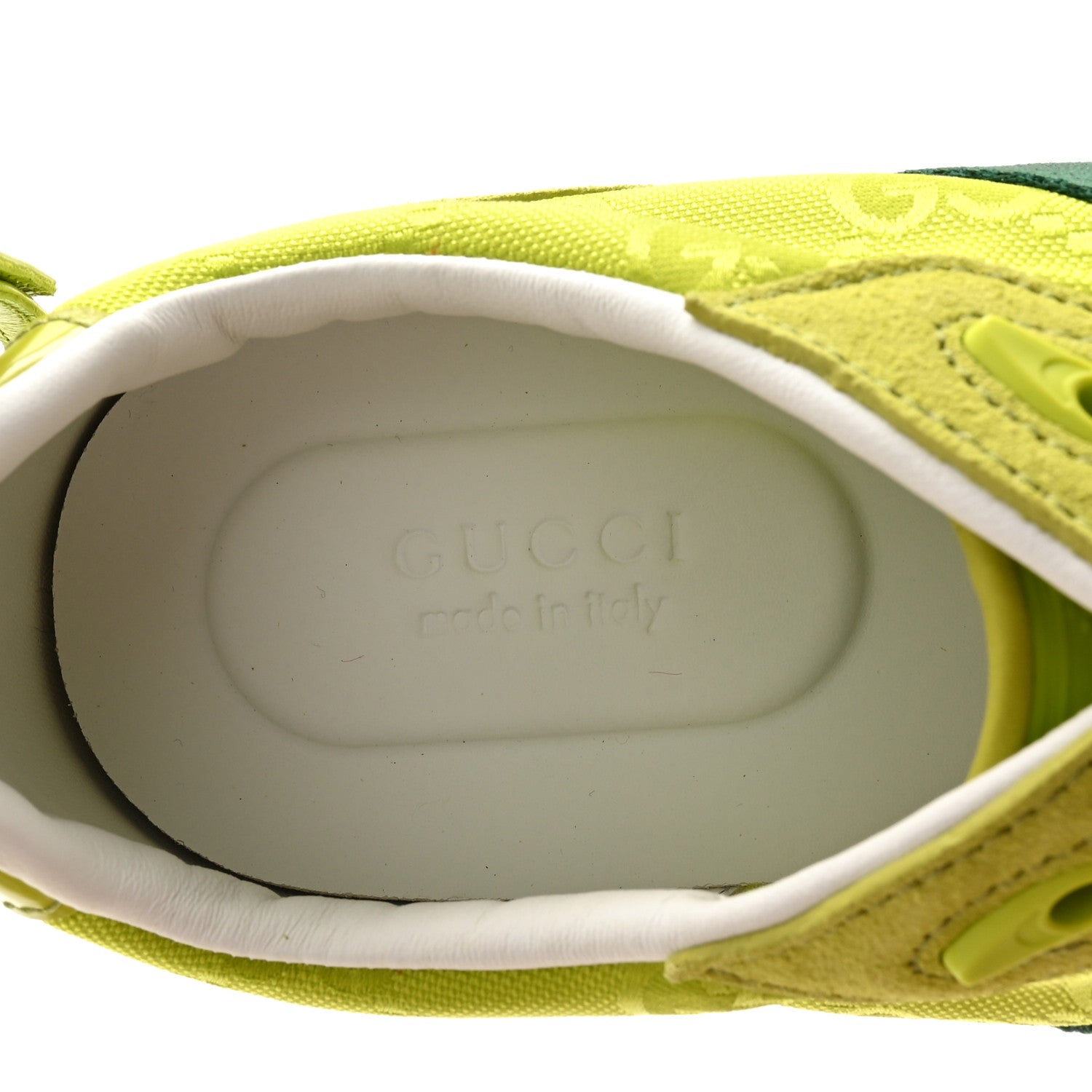 Gucci GG Suede Monogram Web Re-Motion Sneakers 37 Green 7 of 8
