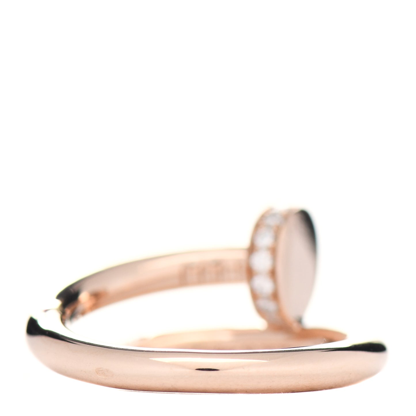 18K Pink Gold Diamond Juste Un Clou Ring 52 6