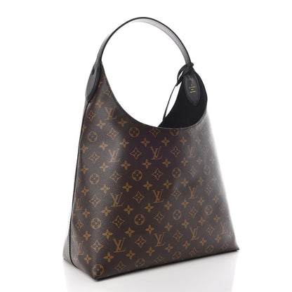 Louis Vuitton Monogram Flower Hobo Black 3 of 9