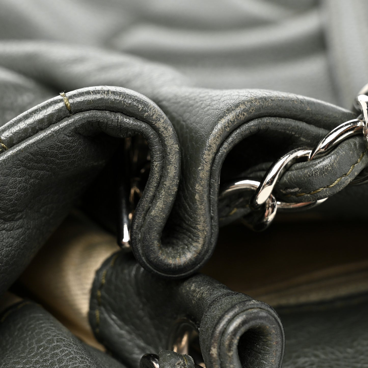 Caviar CC Timeless Shoulder Bag Gray