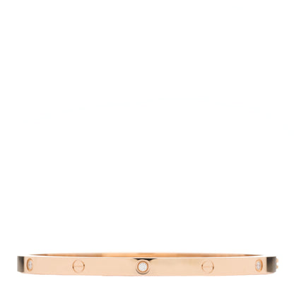 Cartier 18K Pink Gold 6 Diamond Small LOVE Bracelet 16 1 of 5