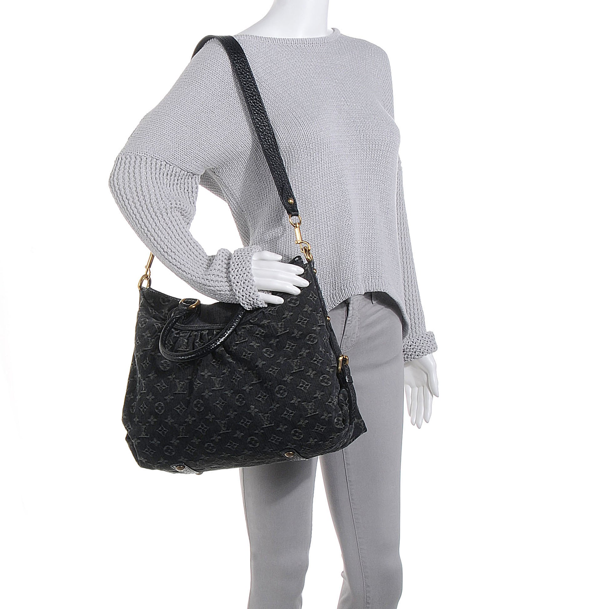 Louis Vuitton Denim Neo Cabby GM Black 2 of 7