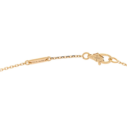 Van Cleef & Arpels 18K Yellow Gold Mother of Pearl Sweet Alhambra Pendant Necklace 5 of 5