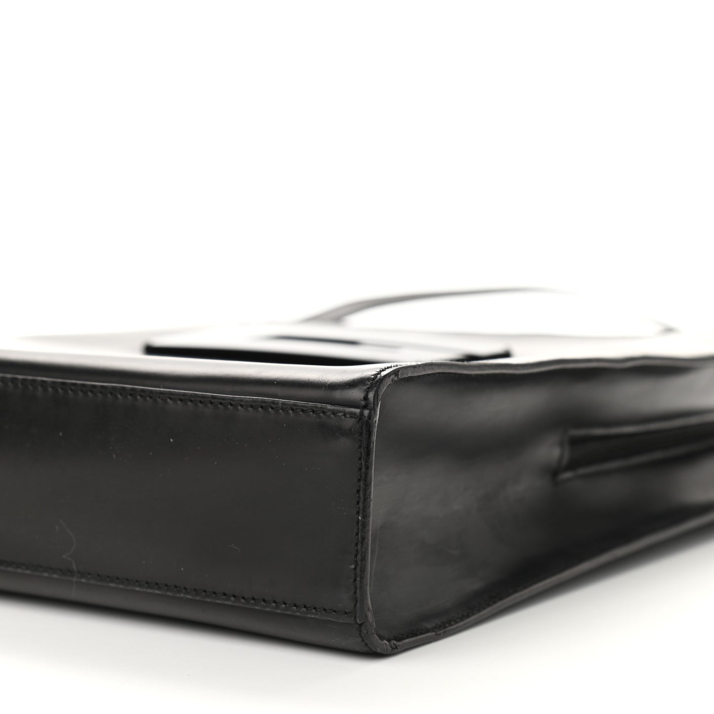 Smooth Calfskin Tall Tote Black