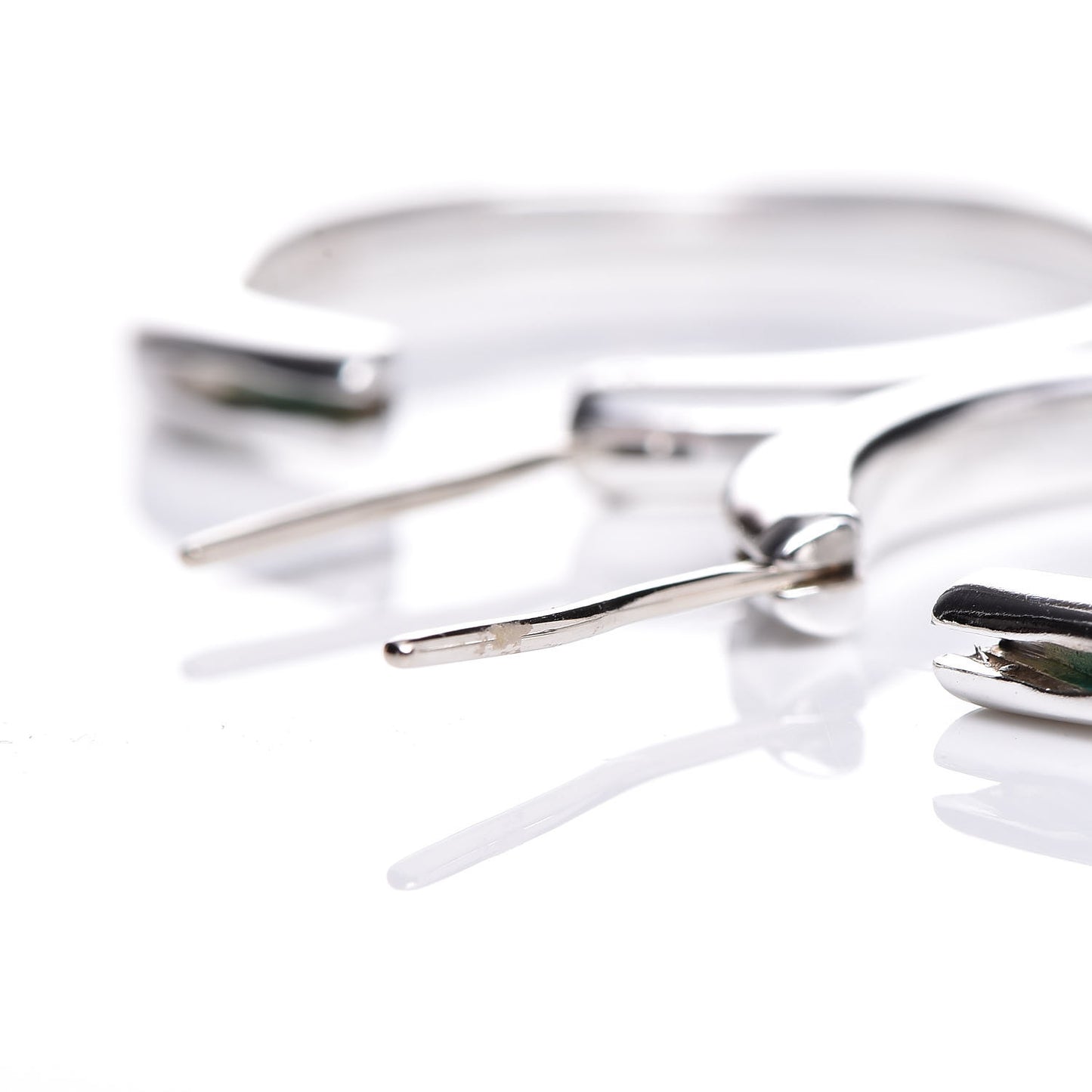 Sterling Silver Cushion Hoop Earrings