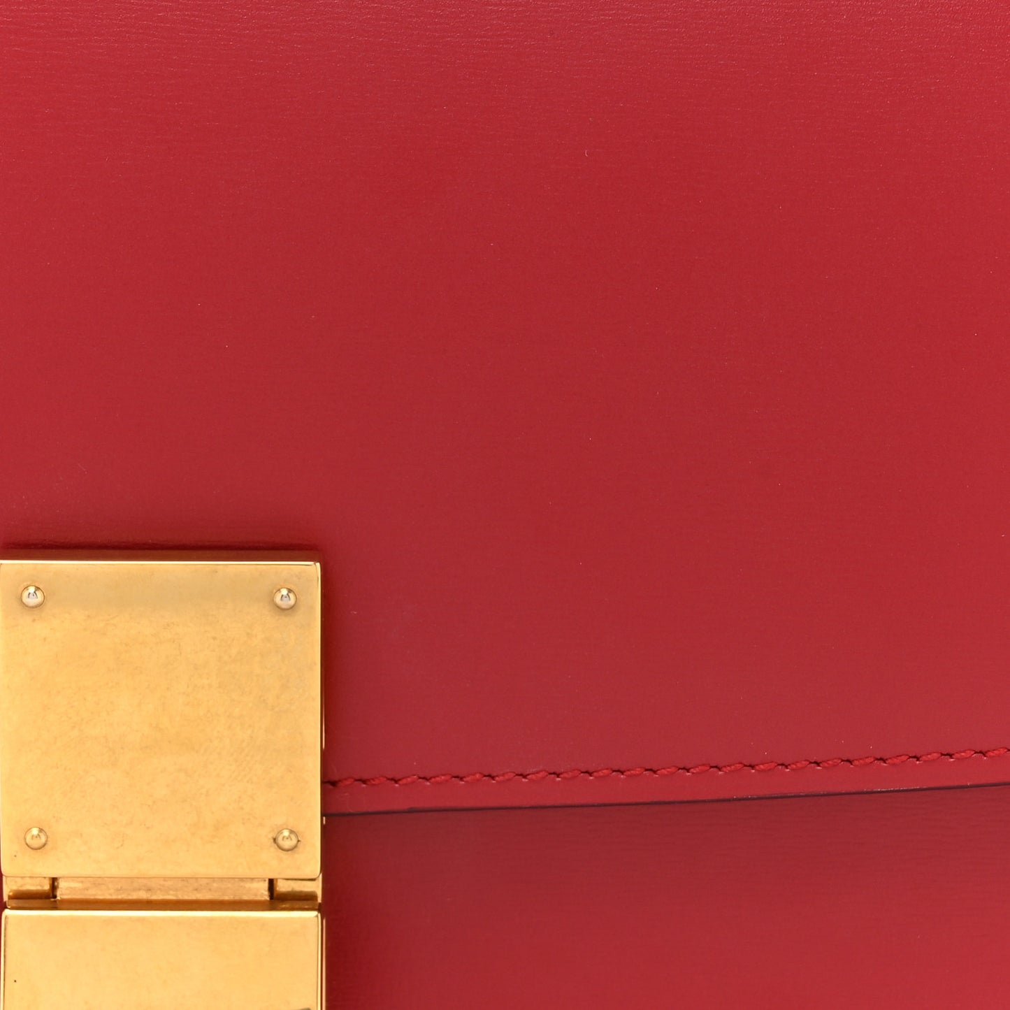 Box Calfskin Medium Classic Box Flap Bag Red