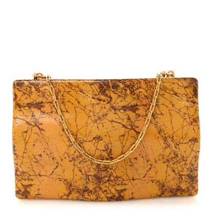 Bottega Veneta Spazzolato Calfskin Chain Clutch Gold Marble 1 of 12