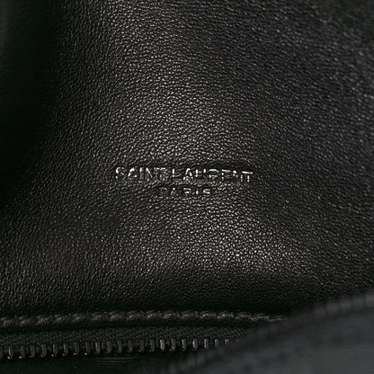 Saint Laurent Lambskin Quilted Monogram Monochrome Medium Loulou Puffer Chain Satchel Black 6 of 12