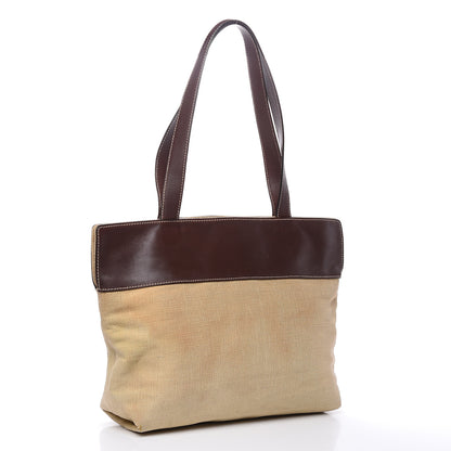 Chanel Straw Raffia Summer Tote Beige Brown 3 of 19