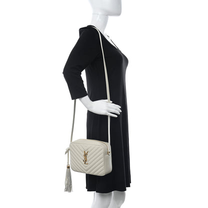 Saint Laurent Calfskin Matelasse Monogram Lou Camera Bag Blanc Vintage 2 of 10