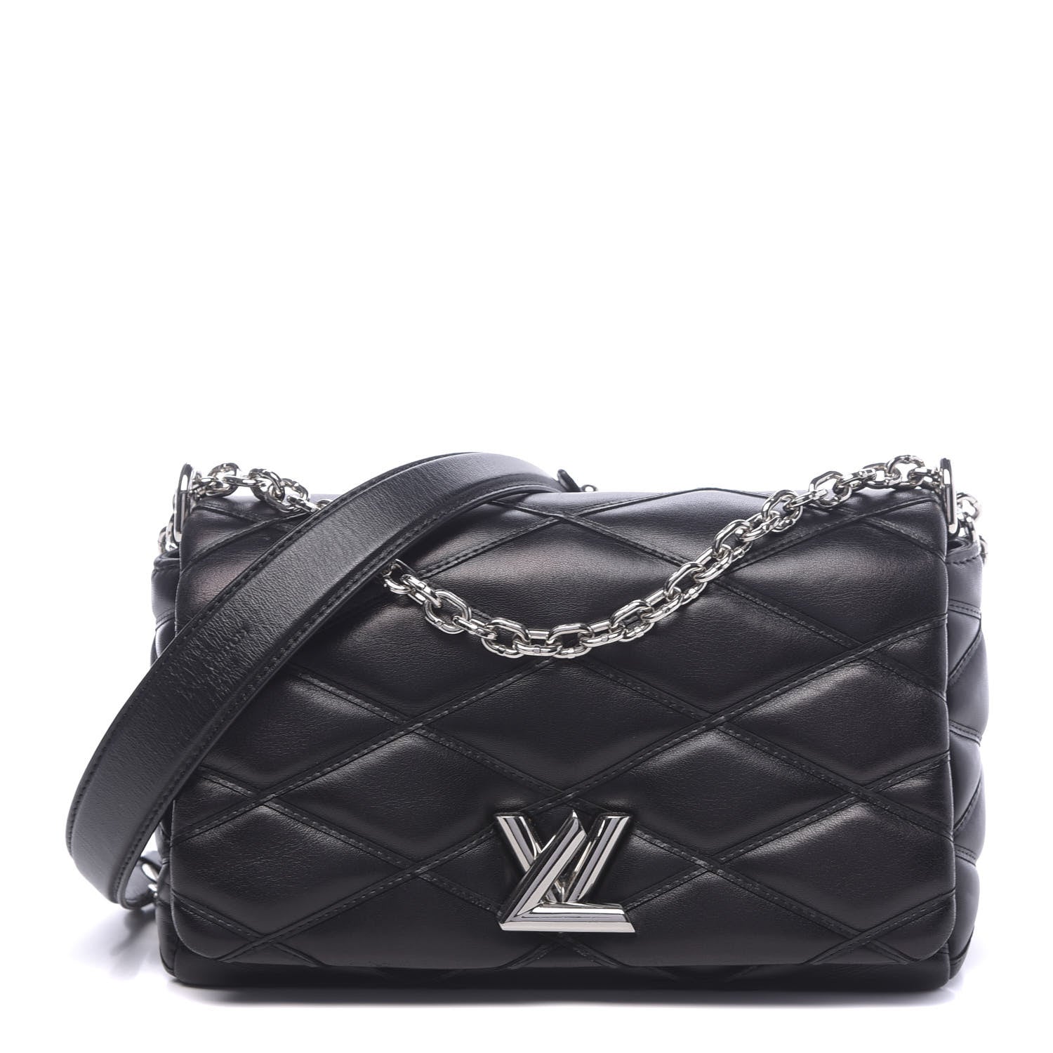 Louis Vuitton Lambskin Malletage GO-14 MM Black 1 of 11