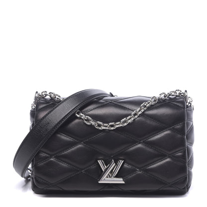 Louis Vuitton Lambskin Malletage GO-14 MM Black 1 of 11
