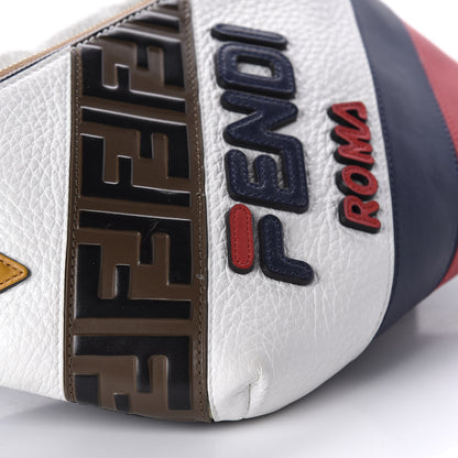 Fendi X FILA Cuoio Romano Vitello Century Mania Stars Belt Bag White Ice Ebano Multicolor 6 of 9