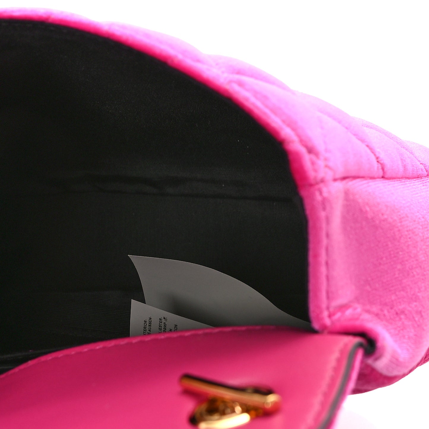 Velvet Quilted Medusa Chain Crossbody Pink