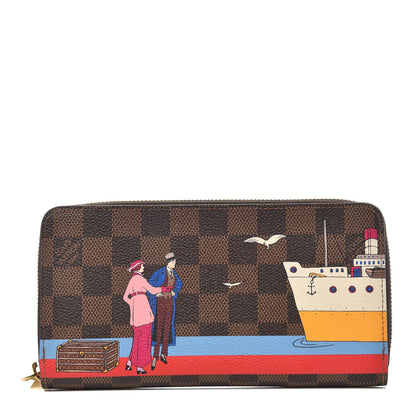 Louis Vuitton Damier Ebene 2016 Christmas Animation Zippy Wallet Rouge 1 of 7