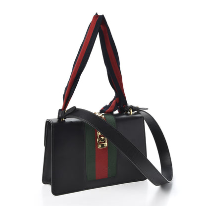 Gucci Calfskin Small Sylvie Shoulder Bag Black 2 of 9