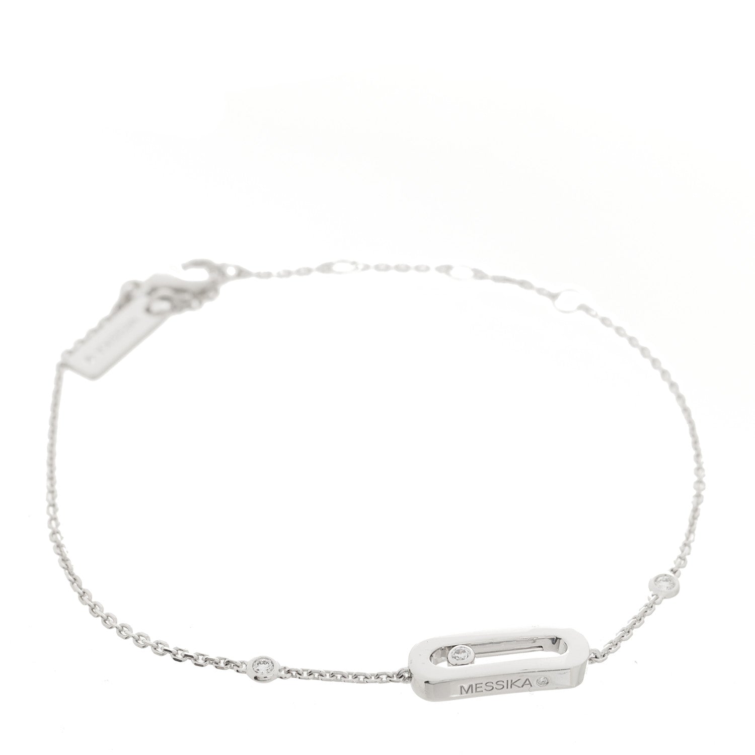Messika 18K White Gold Diamond Move Uno Bracelet 1 of 4