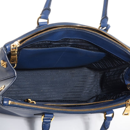 Prada Saffiano Lux Medium Double Zip Tote Bluette 5 of 12