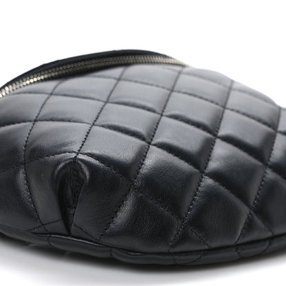 Chanel Lambskin Quilted Waist Belt Bag Black 8 of 9