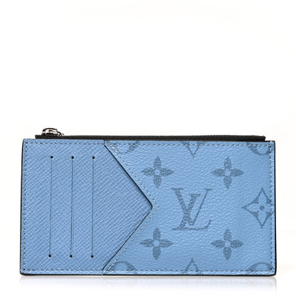 Louis Vuitton Taigarama Coin Card Holder Denim 1 of 7