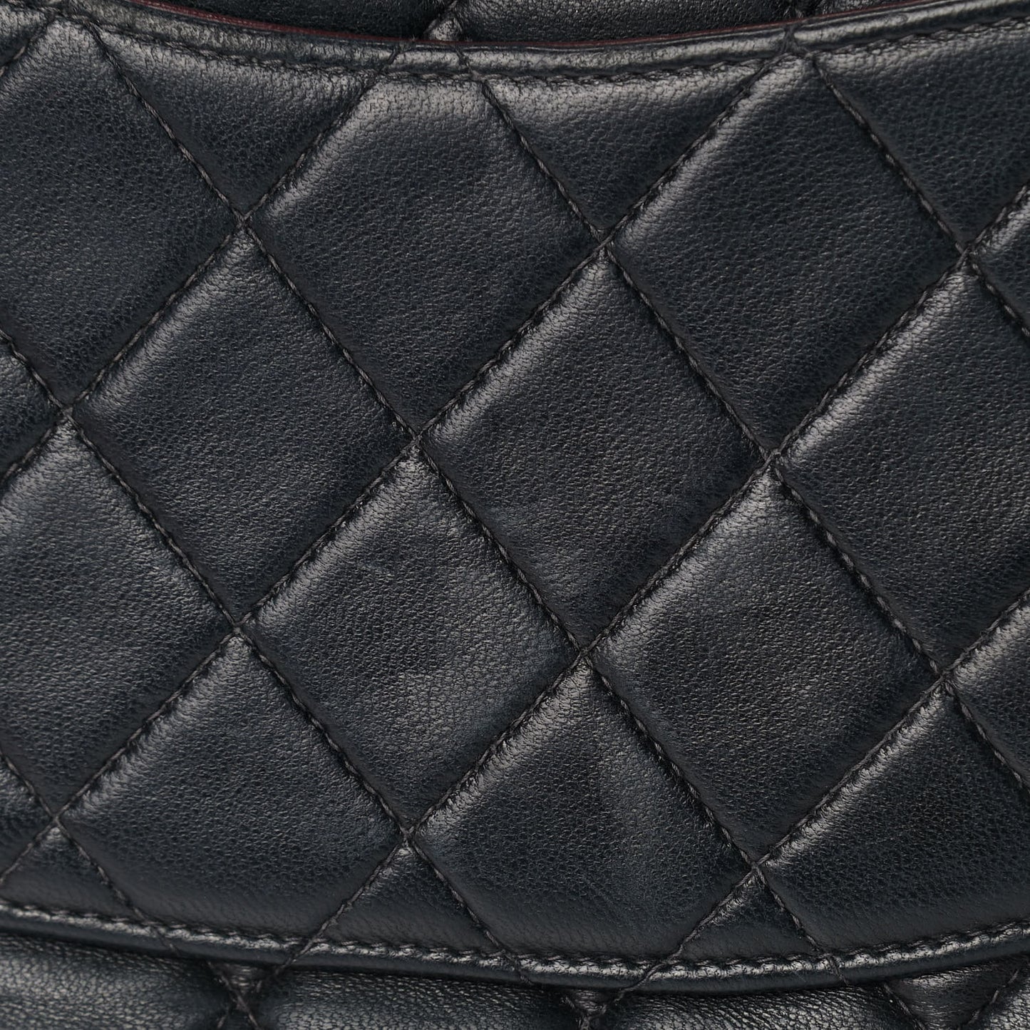 Lambskin Quilted Small Double Flap Black